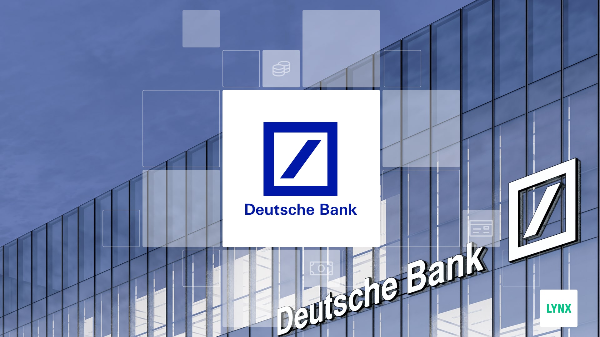 Budova a logo Deutsche Bank