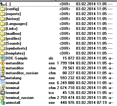 adresář po instalaci - build 509